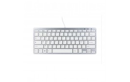 R-Go Clavier Compact AZERTY (FR), blanc, filaire